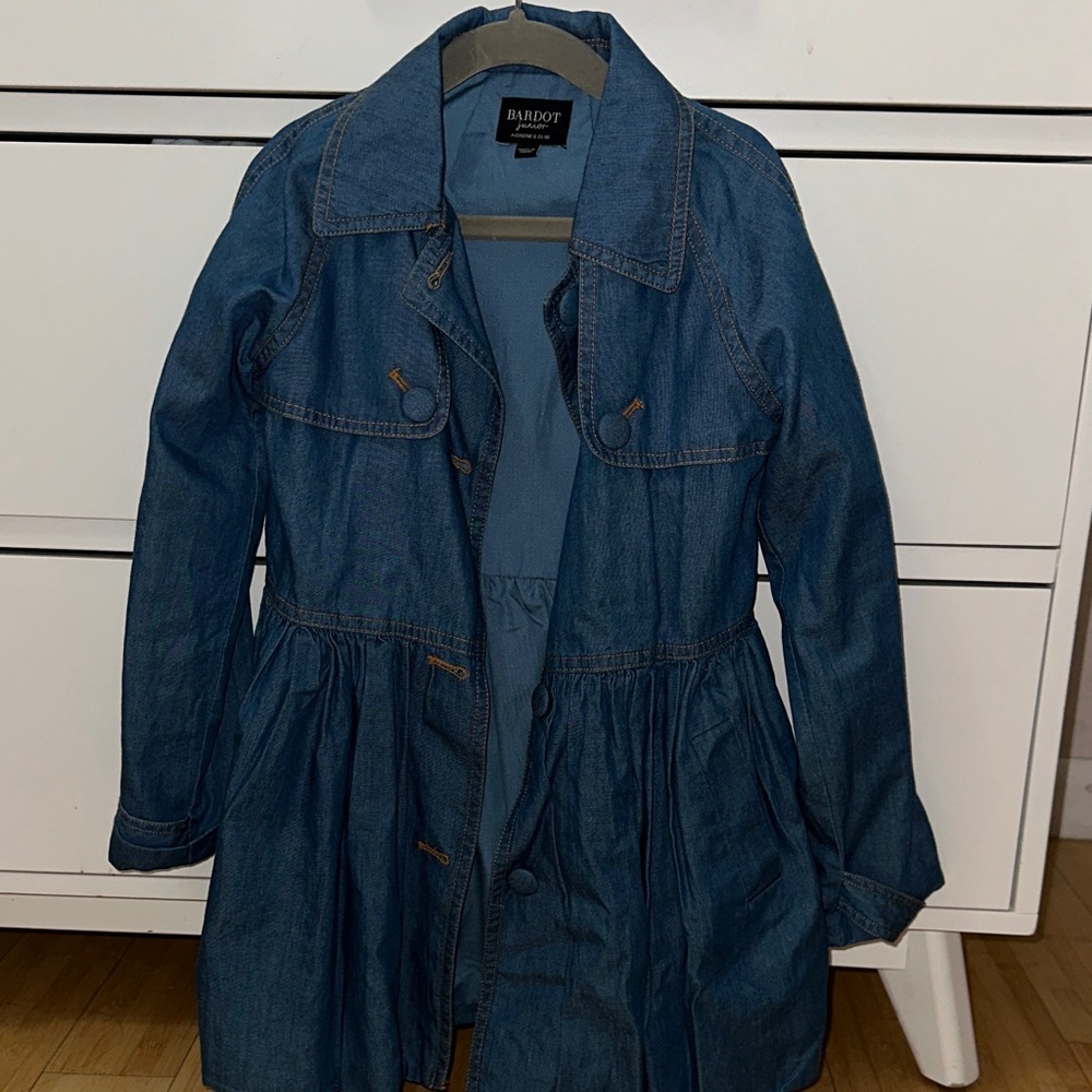 Bardot girl Dark Blue Jean Coat